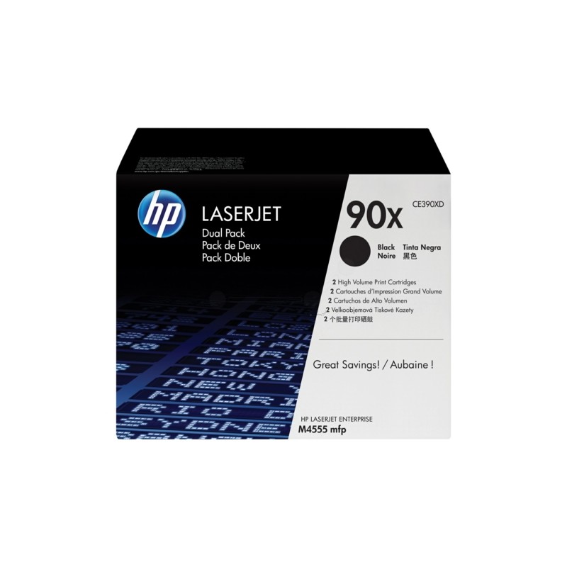 HP (90X) Original Toner cartridge black twin pack (CE390XD) HP (90X) Original Toner cartridge black twin pack (CE390XD)