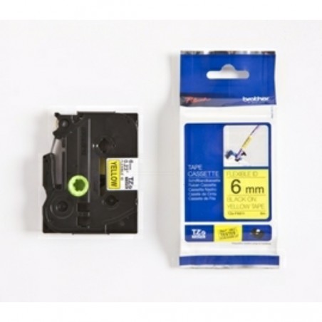 Brother Original DirectLabel black on yellow Laminat (TZE-FX611)