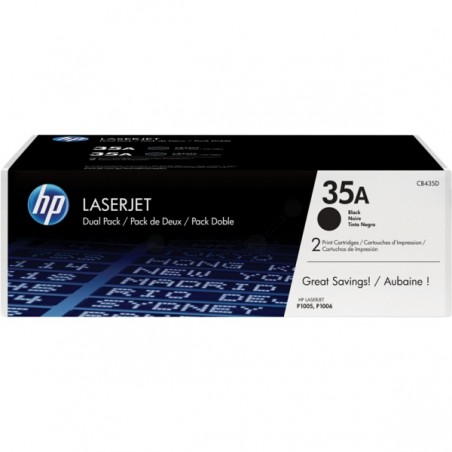 HP  (35A) Original Toner cartridge black twin pack (CB435AD)