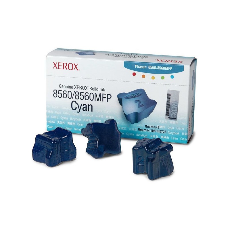 Xerox Original Dry ink in color-stix cyan (108R00723) Xerox Original Dry ink in color-stix cyan (108R00723)