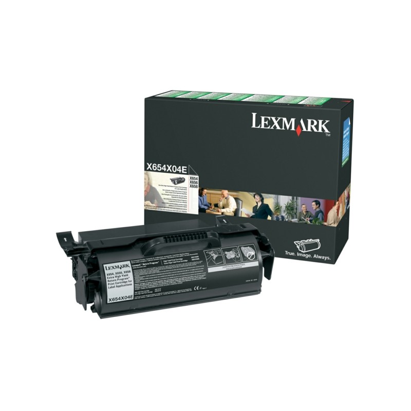 Lexmark Original Toner cartridge black for Etikettes (X654X04E) Lexmark Original Toner cartridge black for Etikettes (X654X04E)