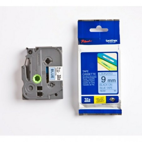 Brother Original DirectLabel black on blue Laminat (TZE-521)
