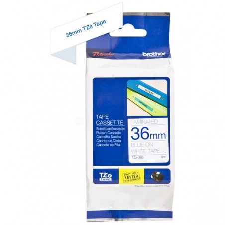 Brother Original DirectLabel blue on white Laminat (TZE-263)