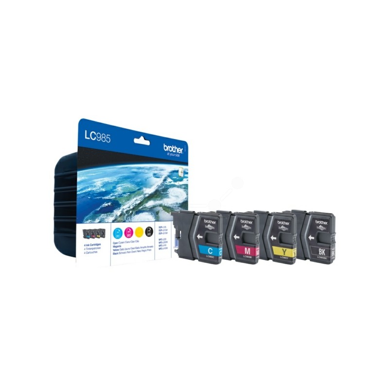 Brother Original Ink cartridge multi pack Bk,C,M,Y (LC-985VALBP) Brother Original Ink cartridge multi pack Bk,C,M,Y (LC-985VALBP)