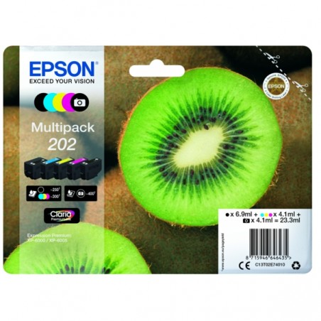 Epson Original Ink cartridge multi pack Bk,Pbk,C,M,Y (C13T02E74010)