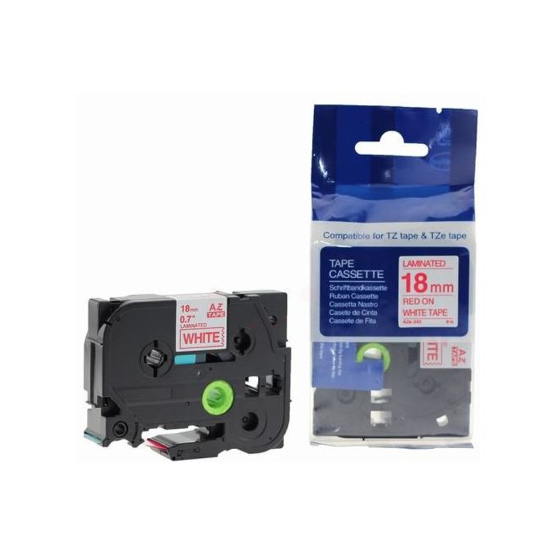Brother (TZE242) Compatible DirectLabel red on white Laminat(12910242) Brother (TZE242) Compatible DirectLabel red on white Laminat(12910242)