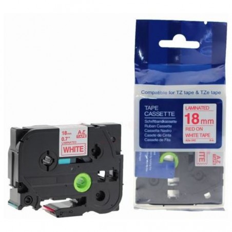 Brother  (TZE242) Compatible DirectLabel red on white Laminat(12910242)
