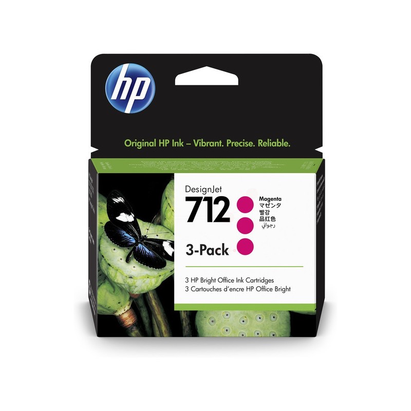 HP (712) Original Ink cartridge magenta multi pack (3ED78A) HP (712) Original Ink cartridge magenta multi pack (3ED78A)