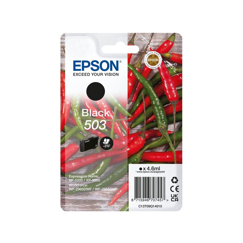 Epson (503) Original Ink cartridge black (C13T09Q14010) Epson (503) Original Ink cartridge black (C13T09Q14010)