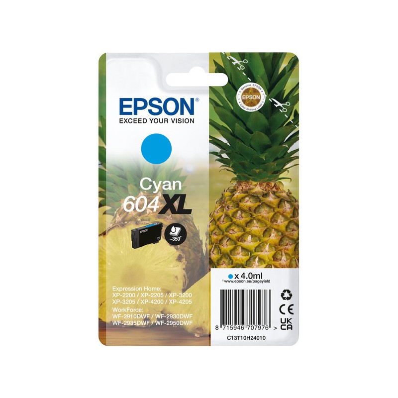 Epson (604XL) Original Ink cartridge cyan high-capacity (C13T10H24010) Epson (604XL) Original Ink cartridge cyan high-capacity (C13T10H24010)