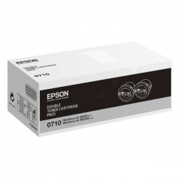 Epson  (0710) Original Toner cartridge black twin pack (C13S050710)