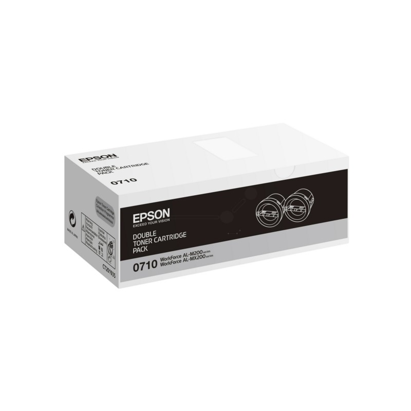 Epson (0710) Original Toner cartridge black twin pack (C13S050710) Epson (0710) Original Toner cartridge black twin pack (C13S050710)