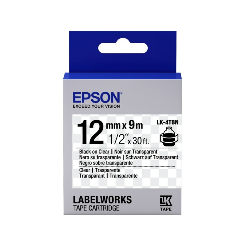 Epson (LK-4TBN) Original Ribbon black on Transparent (C53S654012) Epson (LK-4TBN) Original Ribbon black on Transparent (C53S654012)