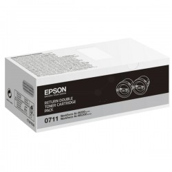 Epson  (0710) Original Toner cartridge black twin pack return program (C13S050711)