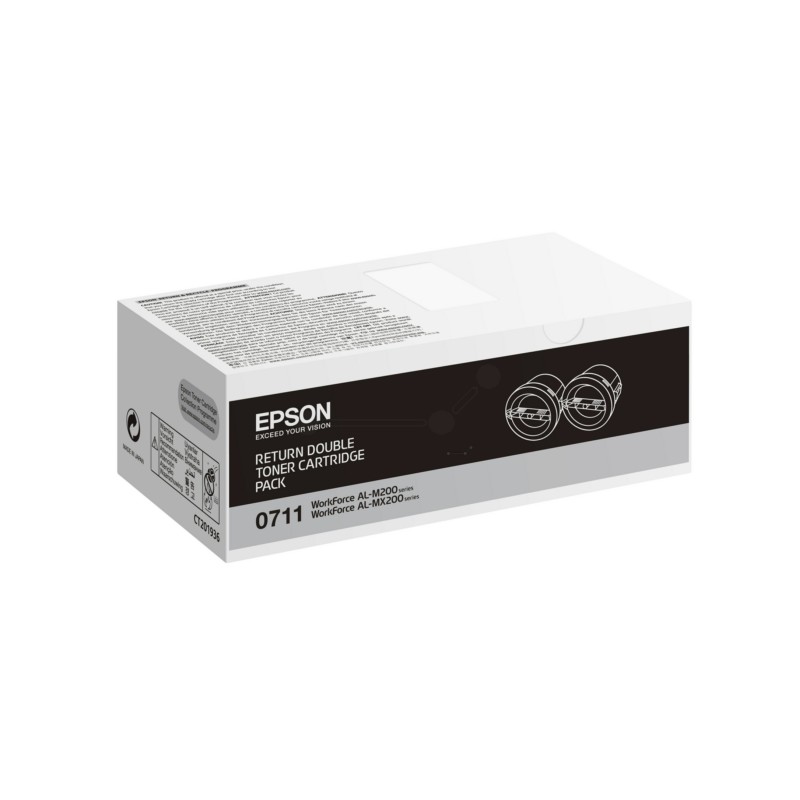 Epson (0710) Original Toner cartridge black twin pack return program (C13S050711) Epson (0710) Original Toner cartridge black twin pack return program (C13S050711)
