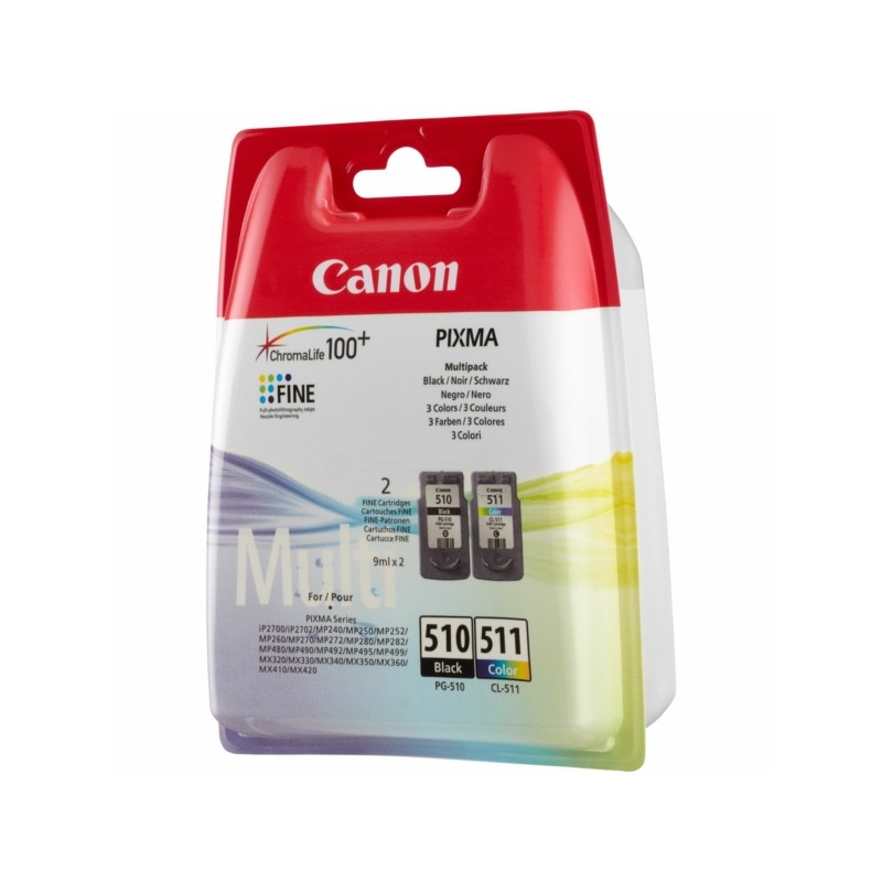 Canon (PG-510 CL 511) Original Printhead cartridge multi pack black + color PVP (2970B017) Canon (PG-510 CL 511) Original Printhead cartridge multi pack black + color PVP (2970B017)