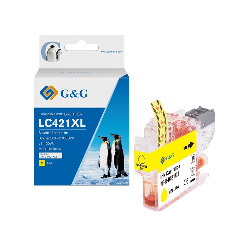 Brother (LC421XLY) Compatible Ink cartridge yellow(11510428) Brother (LC421XLY) Compatible Ink cartridge yellow(11510428)