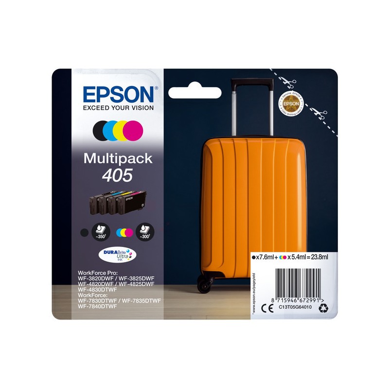 Epson (405) Original Ink cartridge multi pack Bk,C,M,Y (C13T05G64010) Epson (405) Original Ink cartridge multi pack Bk,C,M,Y (C13T05G64010)