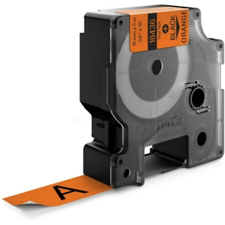 Dymo  (S0718500) Original Ribbon Vinyl black on orange (18436)